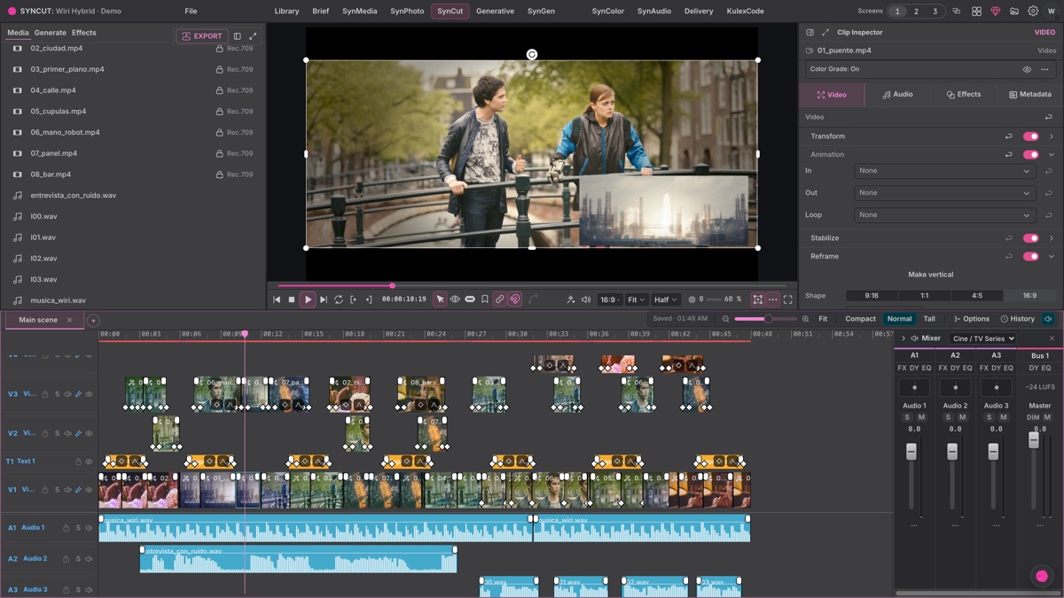 SynCut, la línea de tiempo de Wiri Hybrid